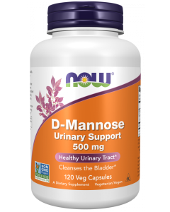 NOW Foods D-Mannose Urinary Support 500 mg - 120 Veg Capsules
