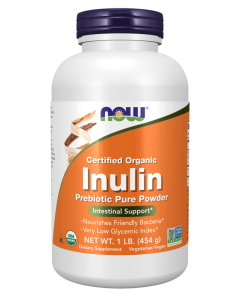NOW Foods Inulin Prebiotic Pure Powder, Organic - 1 lb.