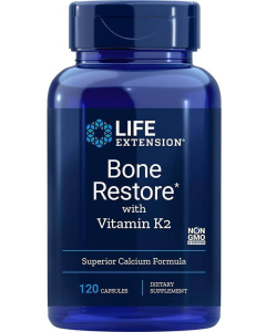 Life Extension Bone Restore with Vitamin K2, 120 Capsules