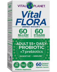 Vital Planet Vital Flora Adult 55+ Daily Probiotic, 60 Capsules