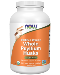 NOW Foods Whole Psyllium Husks, Organic - 12 oz.