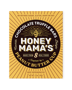 Honey Mamas Chocolate Truffle Bar Peanut Butter Cup - Front view
