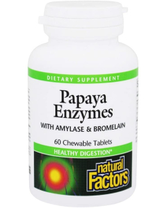 Natural Factors Papaya Enzymes, 60 Chewable Tablets