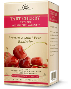 Solgar Tart Cherry Extract 1000 MG, 90 Vegetable Capsules 