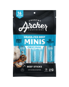 Country Archer Original Beef Mini Sticks - Front view