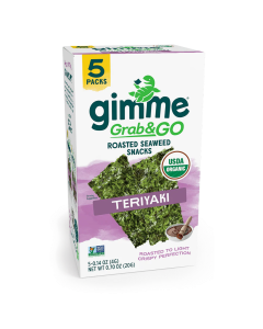 Gimme Grab & Go Teriyaki Seaweed Snacks - Front view