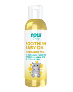 NOW Foods Soothing Baby Oil, Fragrance Free - Front view
