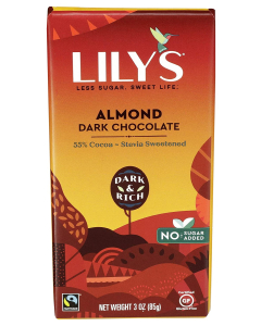 Lily's Almond Dark Chocolate Bar, 3 oz.