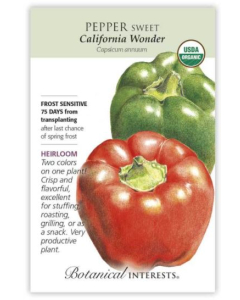 Botanical Interests Sweet Pepper California Wonder - Main