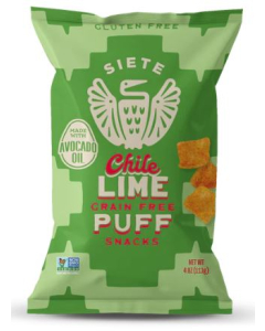 Siete Chile Lime Grain Free Puff Snacks, 4 oz. 