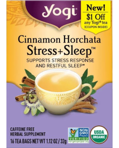 Yogi Cinnamon Horchata Stress + Sleep, 16 Tea Bags