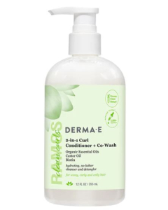 Derma E 2-In-1 Curl Conditioner + Co-Wash, 12 oz. 