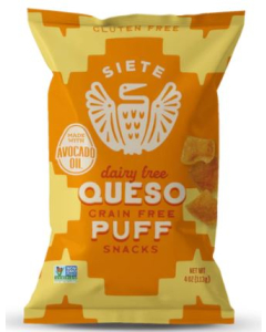 Siete Queso Grain Free Puff Snacks, 4 oz. 