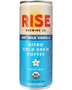 Rise Brewing Co. Nitro Cold Brew Oat Milk Vanilla Latte, 7 oz.