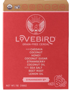 Lovebird Strawberry Cereal, 7 oz.