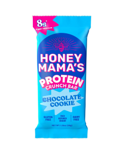 Honey Mama's Chocolate Cookie Protein Crunch Bar - Front view