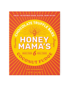 Honey Mamas Chocolate Truffle Bar Coconut Fudge - Front view