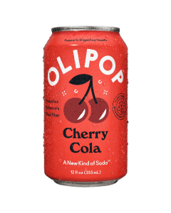 Olipop Cherry Cola Prebiotic Soda - Front view