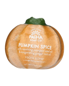 Pacha Soap Co. Pumpkin Spice Froth Bomb - Front view
