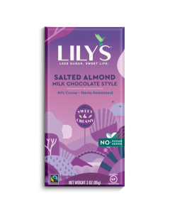 Lily's Salted Almond Milk Chocolate Style Bar, 3 oz.