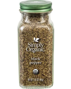 Simply Organic Black Pepper, Medium Grind, 2.31 oz.
