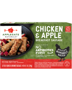 Applegate Naturals Chicken & Apple Breakfast Sausage,
