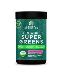 Ancient Nutrition Organic Supergreens Watermelon Powder - Front view