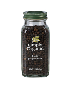 Simply Organic Whole Black Peppercorns, 2.65 oz.