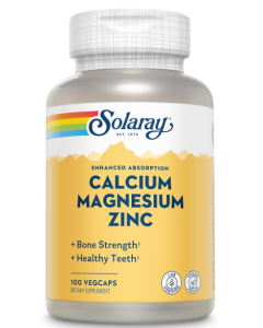 Solaray Calcium Magnesium Zinc, 100 Capsules