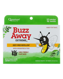 Quantum Buzz Away Towelette - Front view