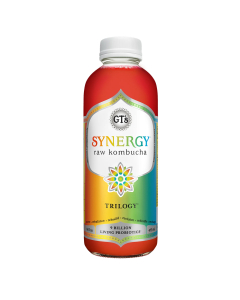 GT's Organic Synergy Raw Kombucha, Trilogy - Front view