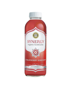 GT's Organic Synergy Raw Kombucha, Strawberry Serenity - Front view