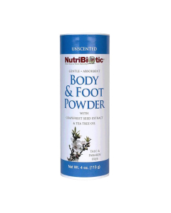 NutriBiotic Body & Foot Powder, Unscented - Front view