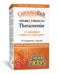 Natural Factors CuruminRich Double Strength Theracurmin, 60mg, 30 vegetarian capsules