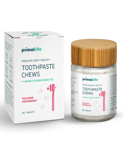 Primal Life Organics Toothpaste Chews Polished Peppermint, 60 Tablets