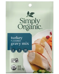 Simply Organic Turkey Flavored Gravy Mix, 0.85 oz.
