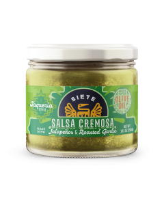 Siete Salsa Cremosa Jalapenos and Roasted Garlic - Front view