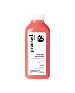 Pressed Strawberry Basil Probiotic Lemonade - Front view