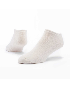 Maggie's Organics Organic Cotton Socks Solid Footie White - Front view