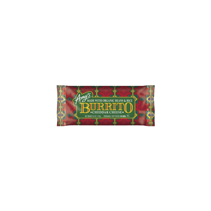 Amy's Cheddar Cheese, Bean & Rice Burrito