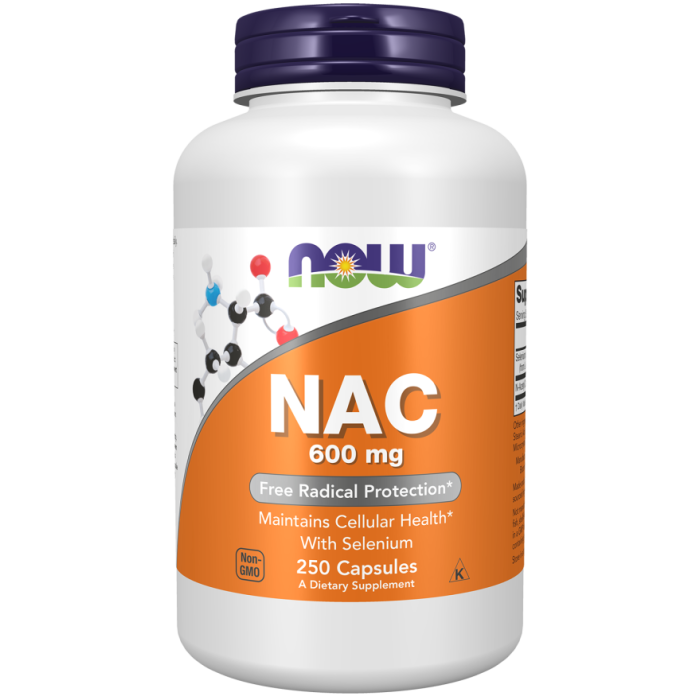 NOW Foods NAC 600 mg - 250 Capsules