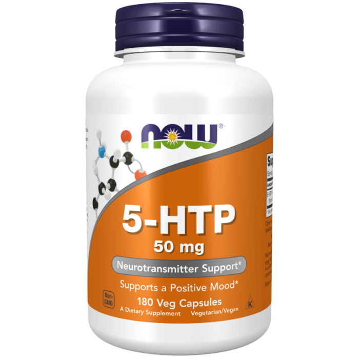 NOW Foods 5-HTP 50 mg - 180 Veg Capsules