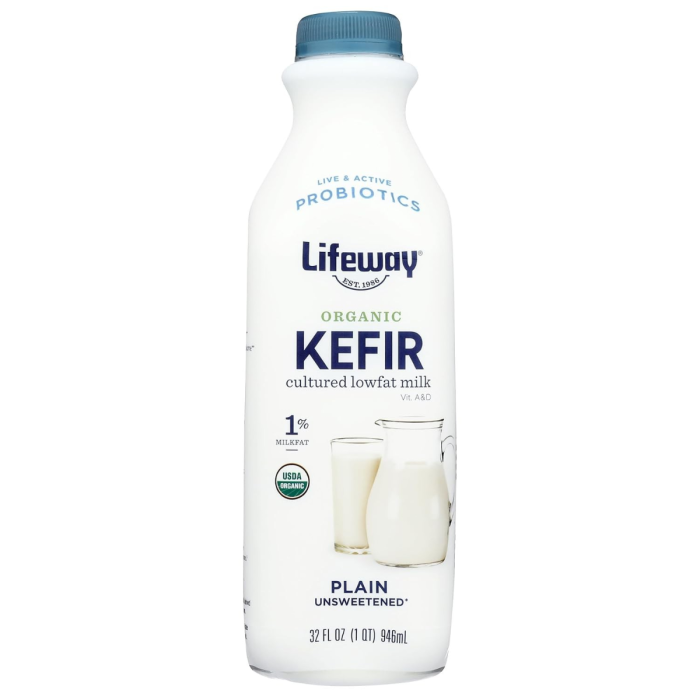 Lifeway Organic Lowfat Kefir Plain - Front view