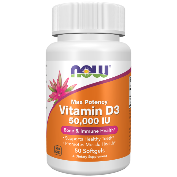 NOW Foods Vitamin D-3 50,000 IU - 50 Softgels