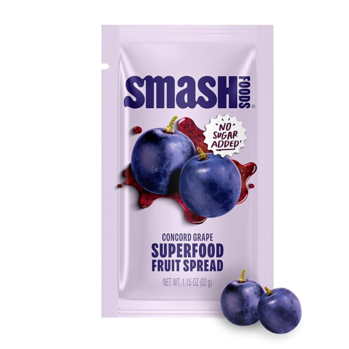 Smash Foods Chia Concord Grape Superfood Fruit Spread - Front view