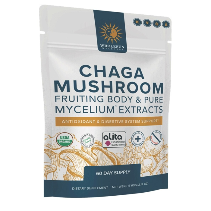 Wholesun Wellness Chaga Mushroom Extract Powder - Front view
