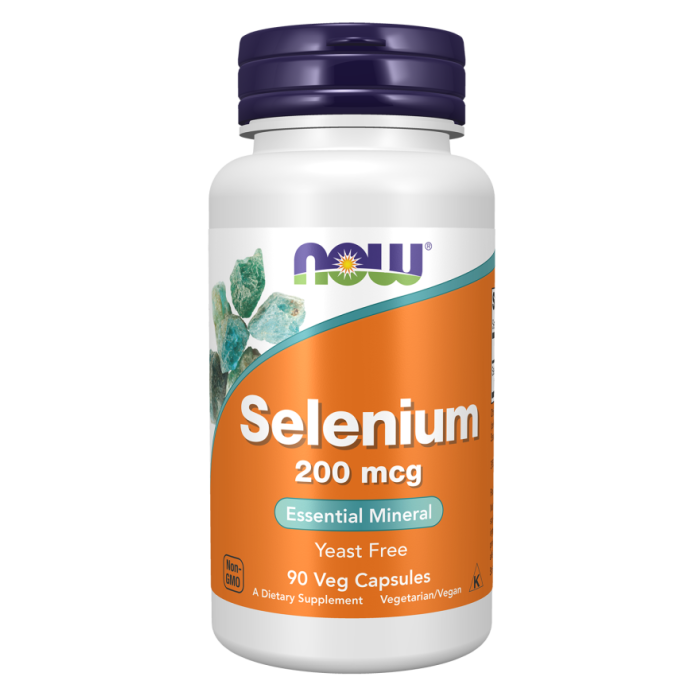 NOW Foods Selenium 200 mcg - 90 Veg Capsules