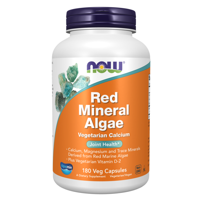NOW Foods Red Mineral Algae - 180 Veg Capsules