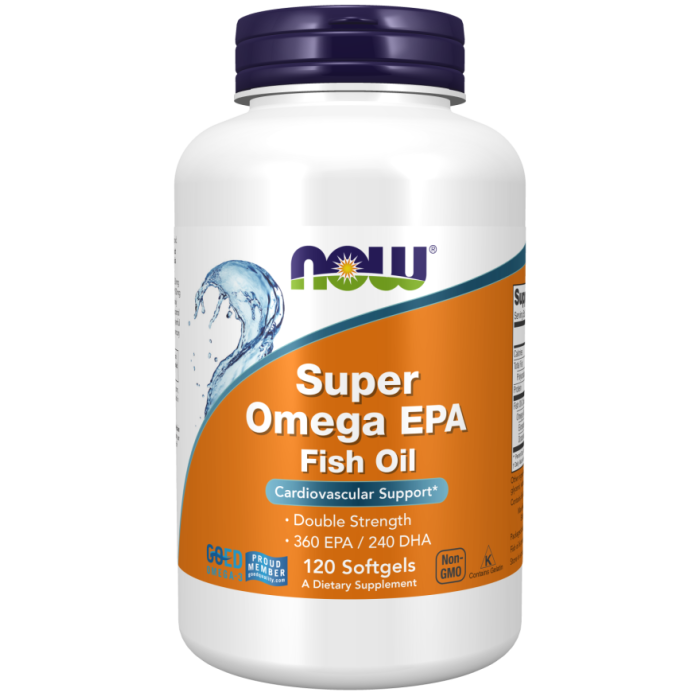 NOW Foods Super Omega EPA Fish Oil, Double Strength - 120 Softgels