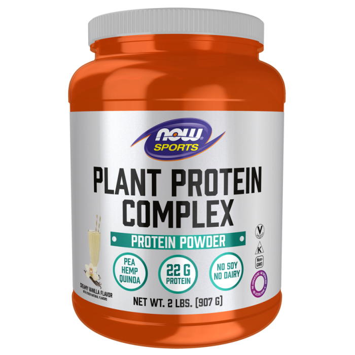 NOW Foods Plant Protein Complex, Creamy Vanilla Powder - 2 lbs.